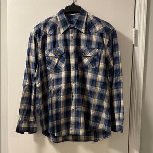 Pendleton Navy and White Plaid Shirt